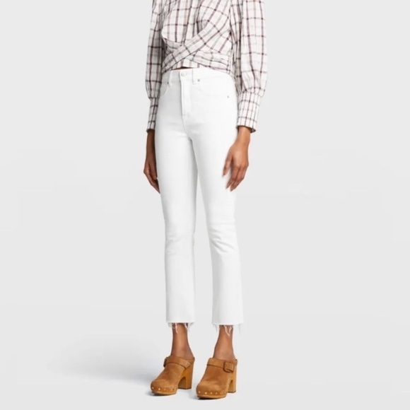 Veronica Beard Carly NWT Kick Flare White Denim Jeans Size 30 - Picture 4 of 11